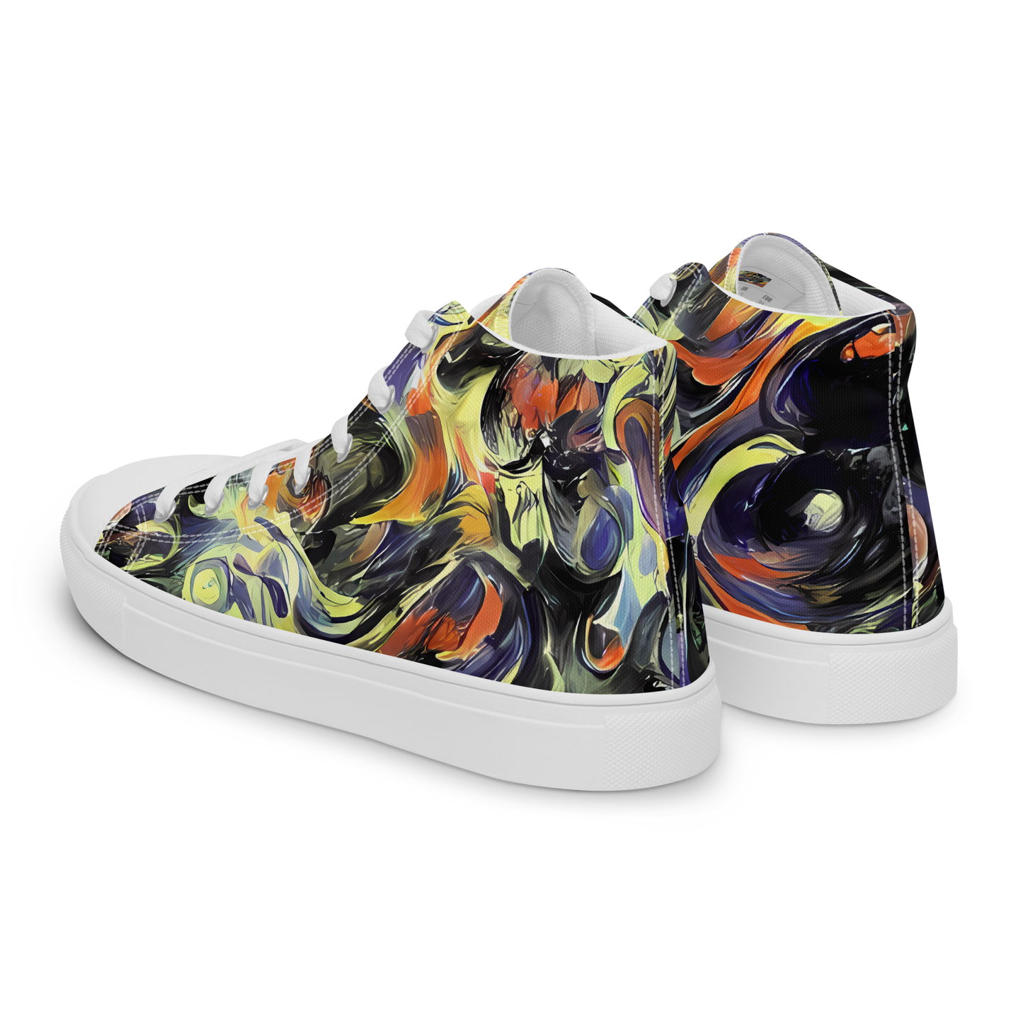 Men's High Top Canvas Shoes - Twilight Chaos