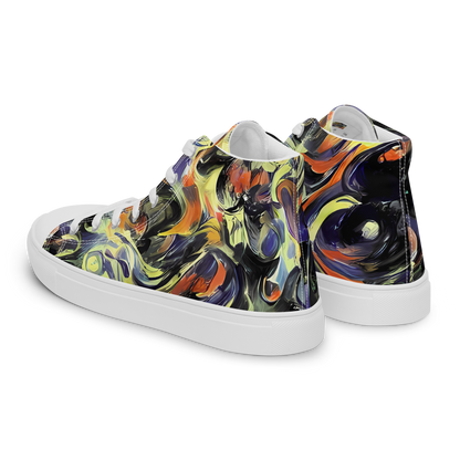 Men's High Top Canvas Shoes - Twilight Chaos