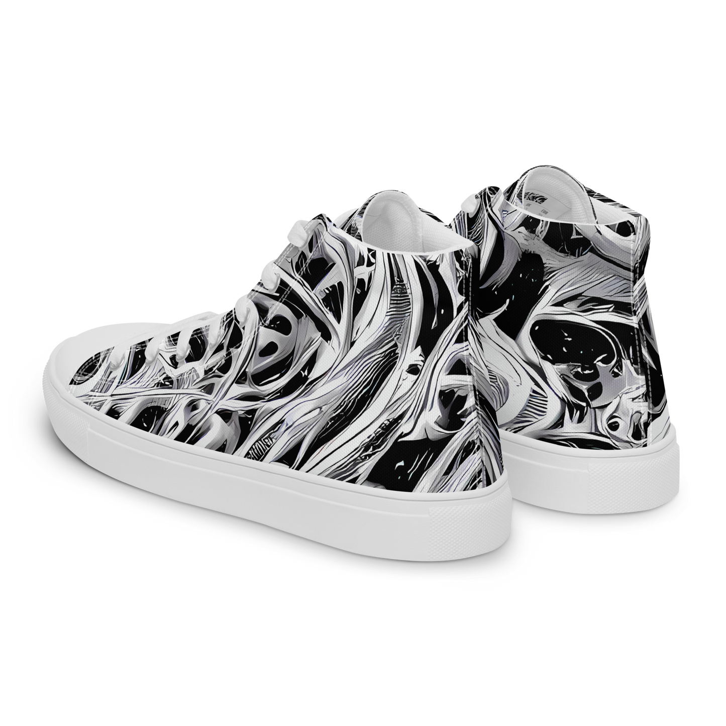 Women's High Top Canvas Shoes - Silver Shadows