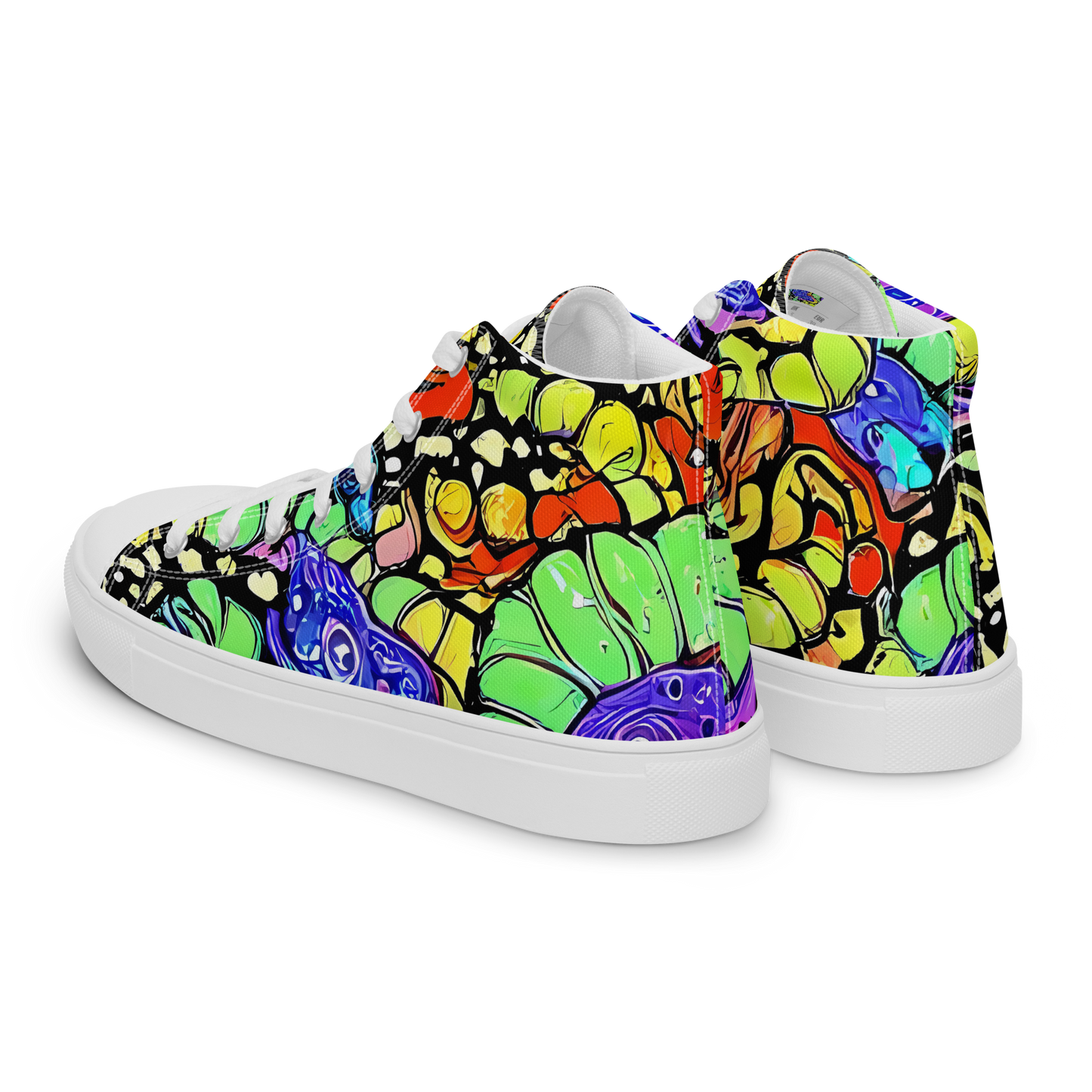 Men's High Top Canvas Shoes - Frostwork Fantasy