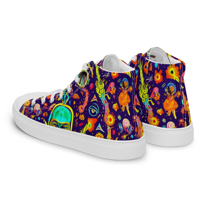 Men's High Top Canvas Shoes - Celestial Quirk