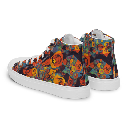 Women's High Top Canvas Shoes - Galactic Faces