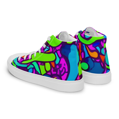 Men's High Top Canvas Shoes - Funky Vortex