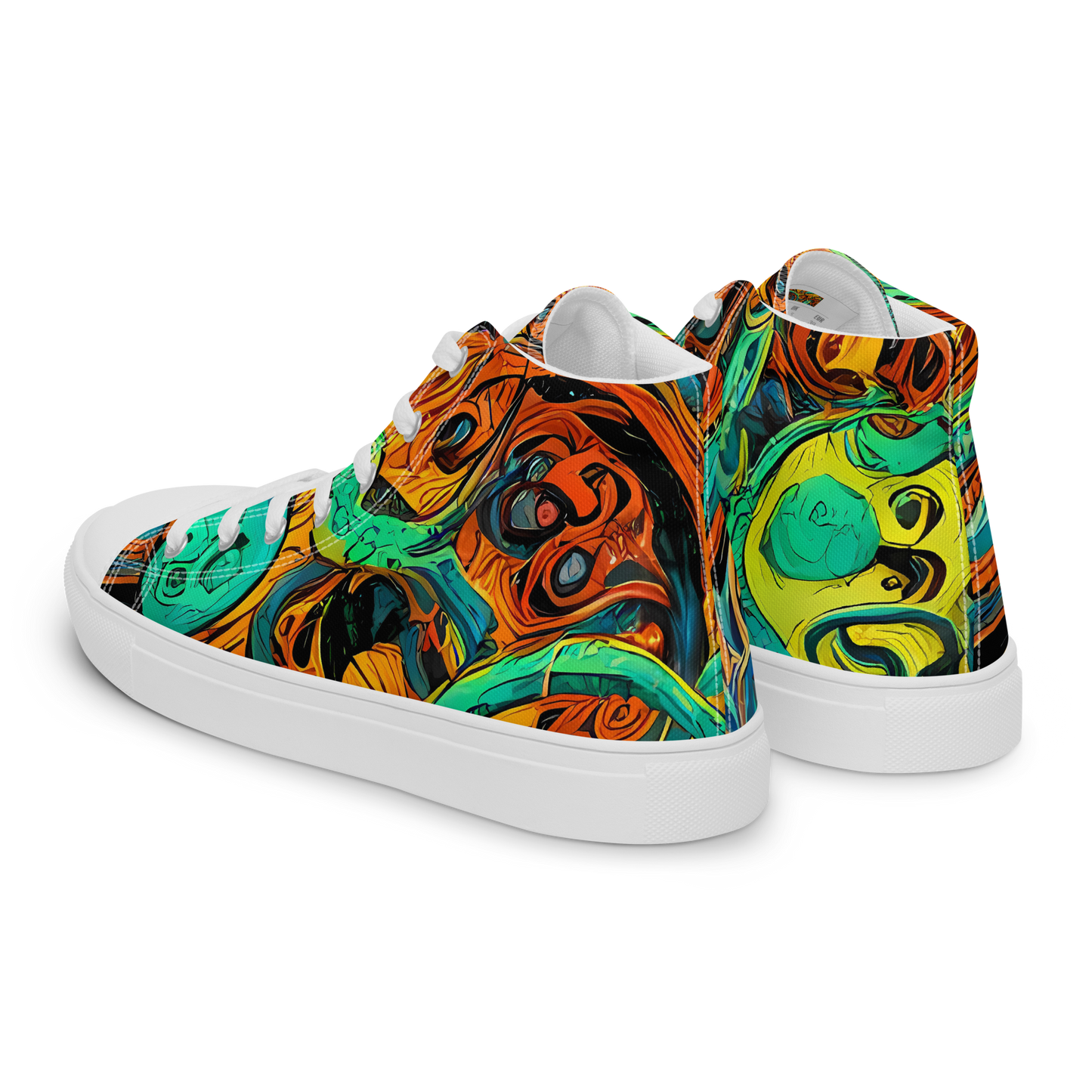 Women's High Top Canvas Shoes - Flaming Mirage