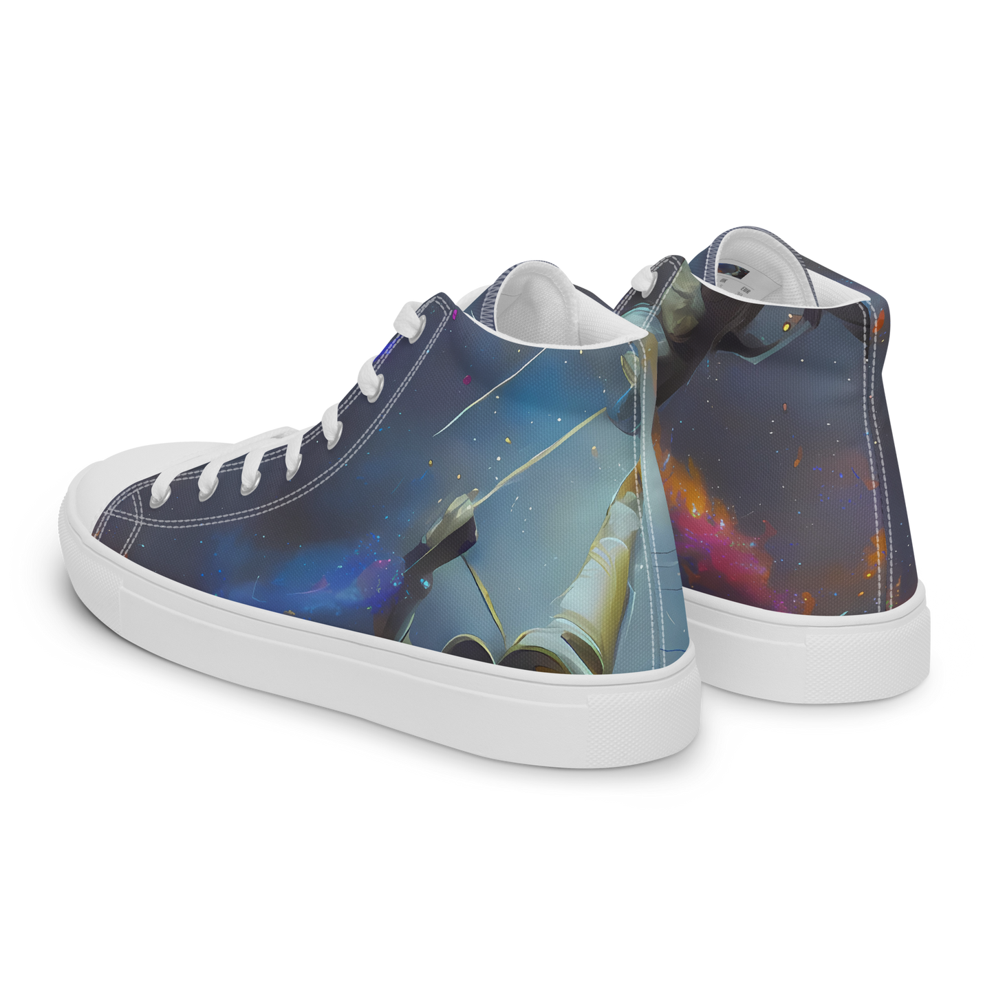 Men's High Top Canvas Shoes - Gravity's Palette