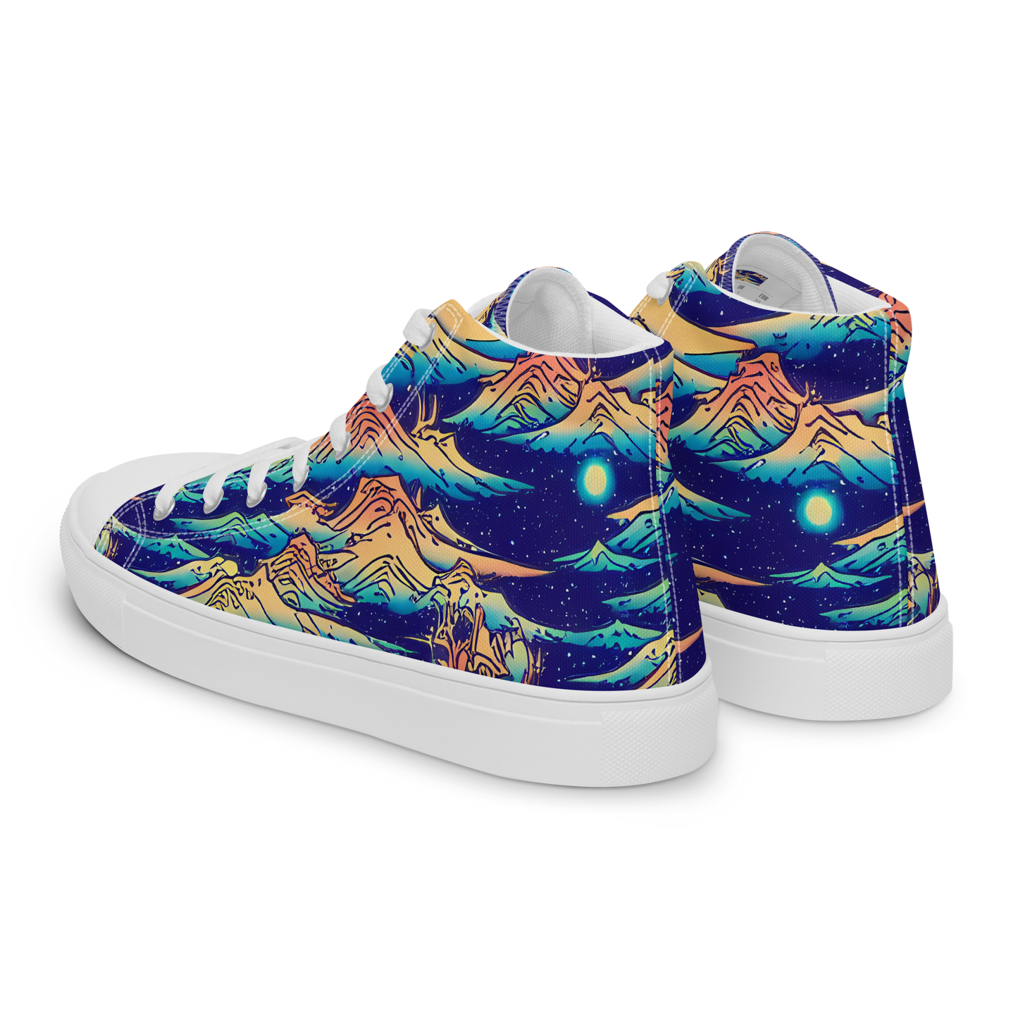 Women's High Top Canvas Shoes - Mystical Mountain Mirage