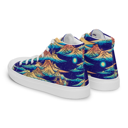 Women's High Top Canvas Shoes - Mystical Mountain Mirage