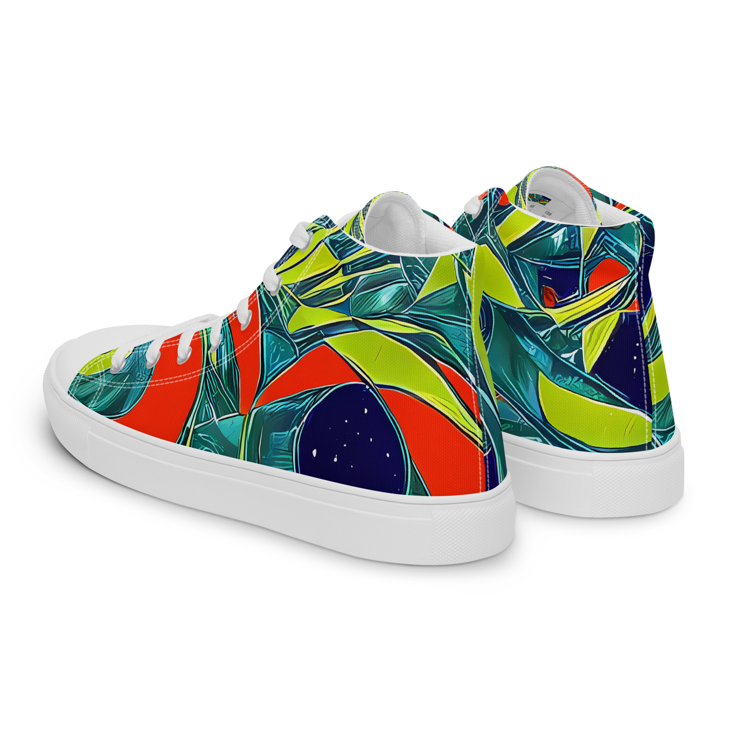 Men's High Top Canvas Shoes - Harmonic Mirage
