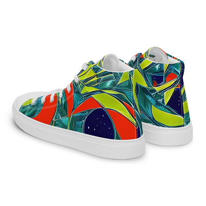 Men's High Top Canvas Shoes - Harmonic Mirage