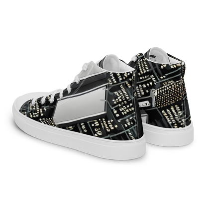 Women's High Top Canvas Shoes - Electro Essence