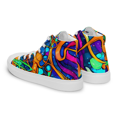 Men's High Top Canvas Shoes - Iridescent Nebula