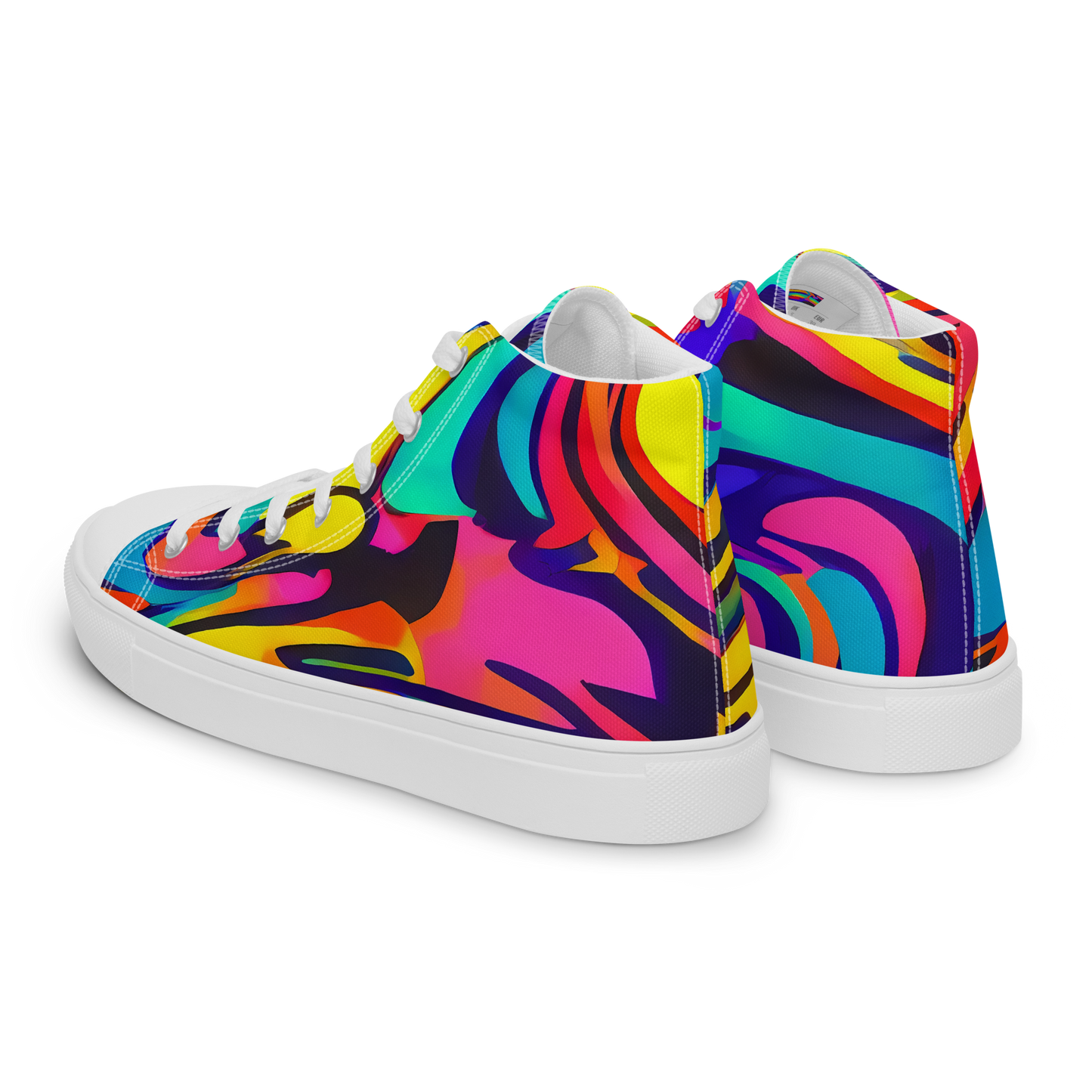Women's High Top Canvas Shoes - Electric Ecstasy