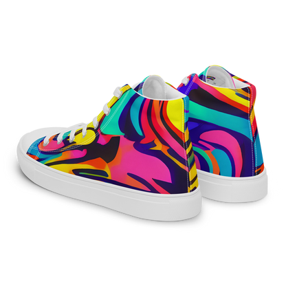 Women's High Top Canvas Shoes - Electric Ecstasy