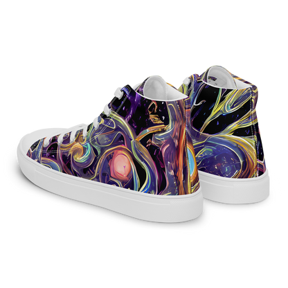 Men's High Top Canvas Shoes - Lebacq Swirl