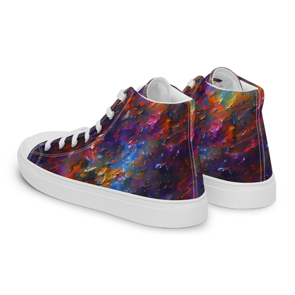 Women's High Top Canvas Shoes - Auroral Ripples