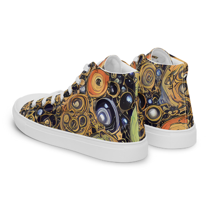 Women's High Top Canvas Shoes - Crescent Echoes