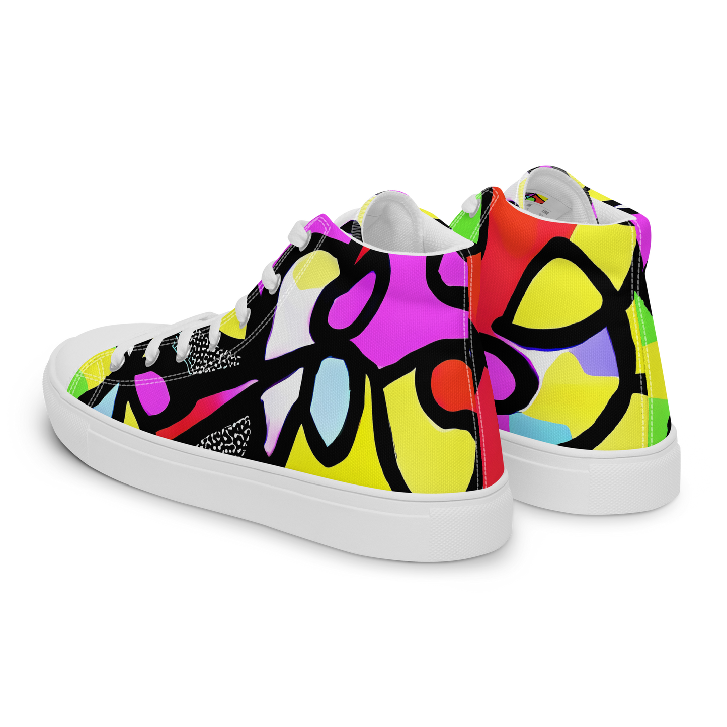 Men's High Top Canvas Shoes - Vivid Serenade