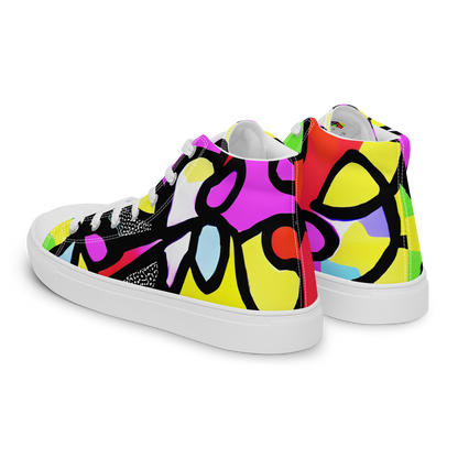 Men's High Top Canvas Shoes - Vivid Serenade