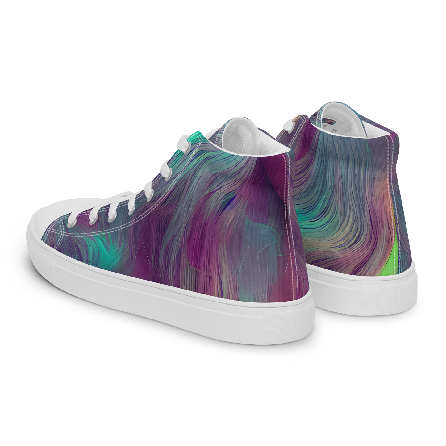 Men's High Top Canvas Shoes - Surreal Tresses