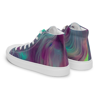 Men's High Top Canvas Shoes - Surreal Tresses