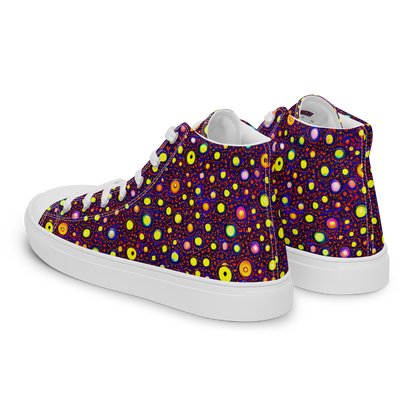 Women's High Top Canvas Shoes - Cosmic Dotscape