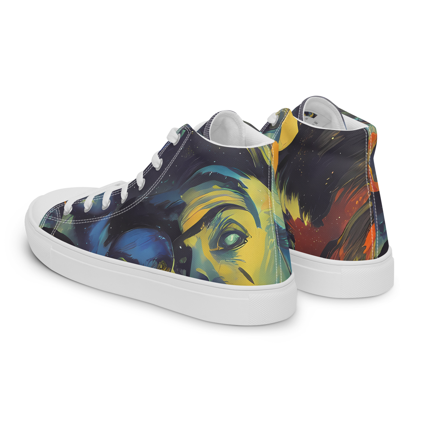 Men's High Top Canvas Shoes - Vivid Visage