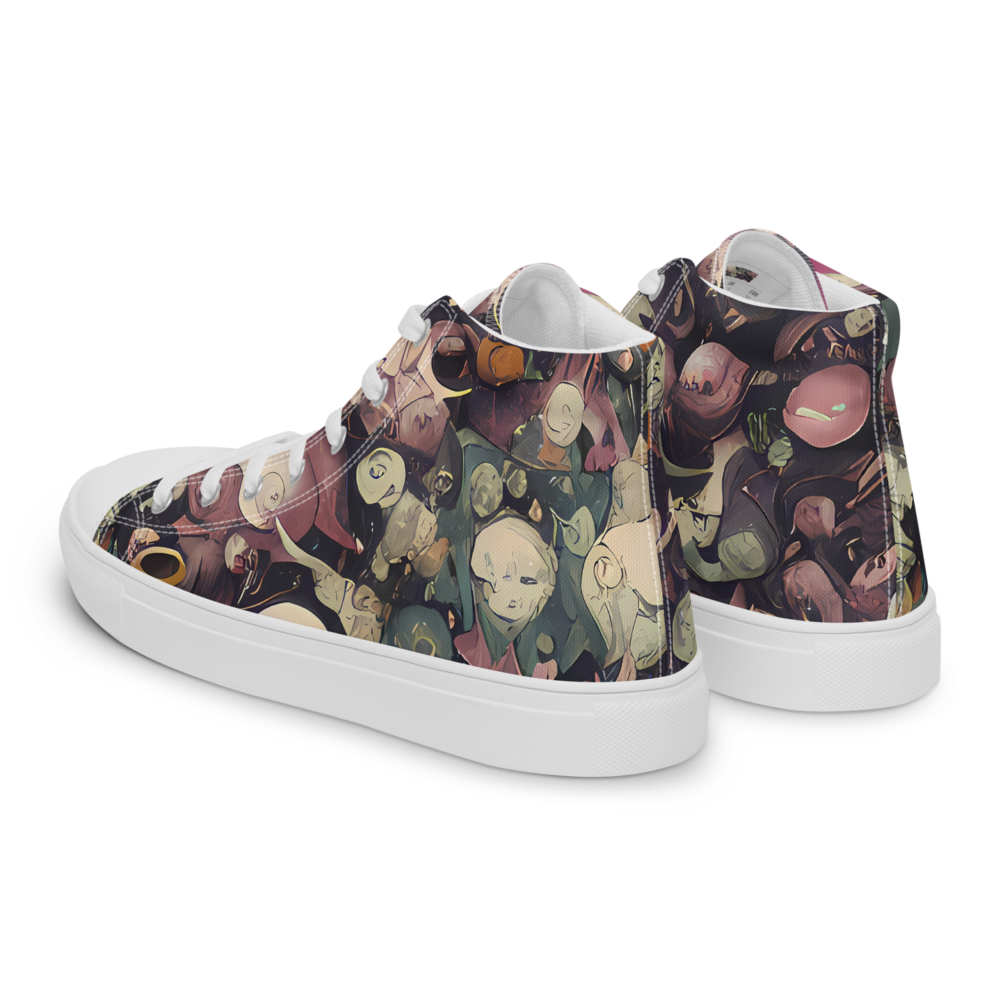 Men's High Top Canvas Shoes - Visions of the Unseen