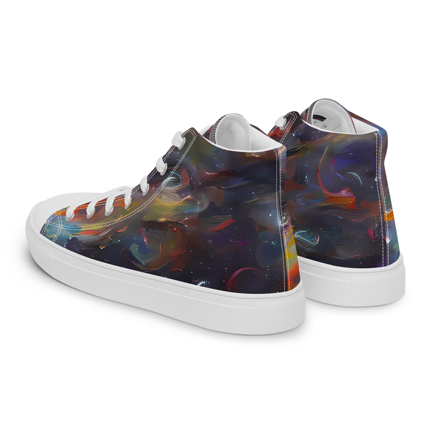 Women's High Top Canvas Shoes - Chromatic Flux