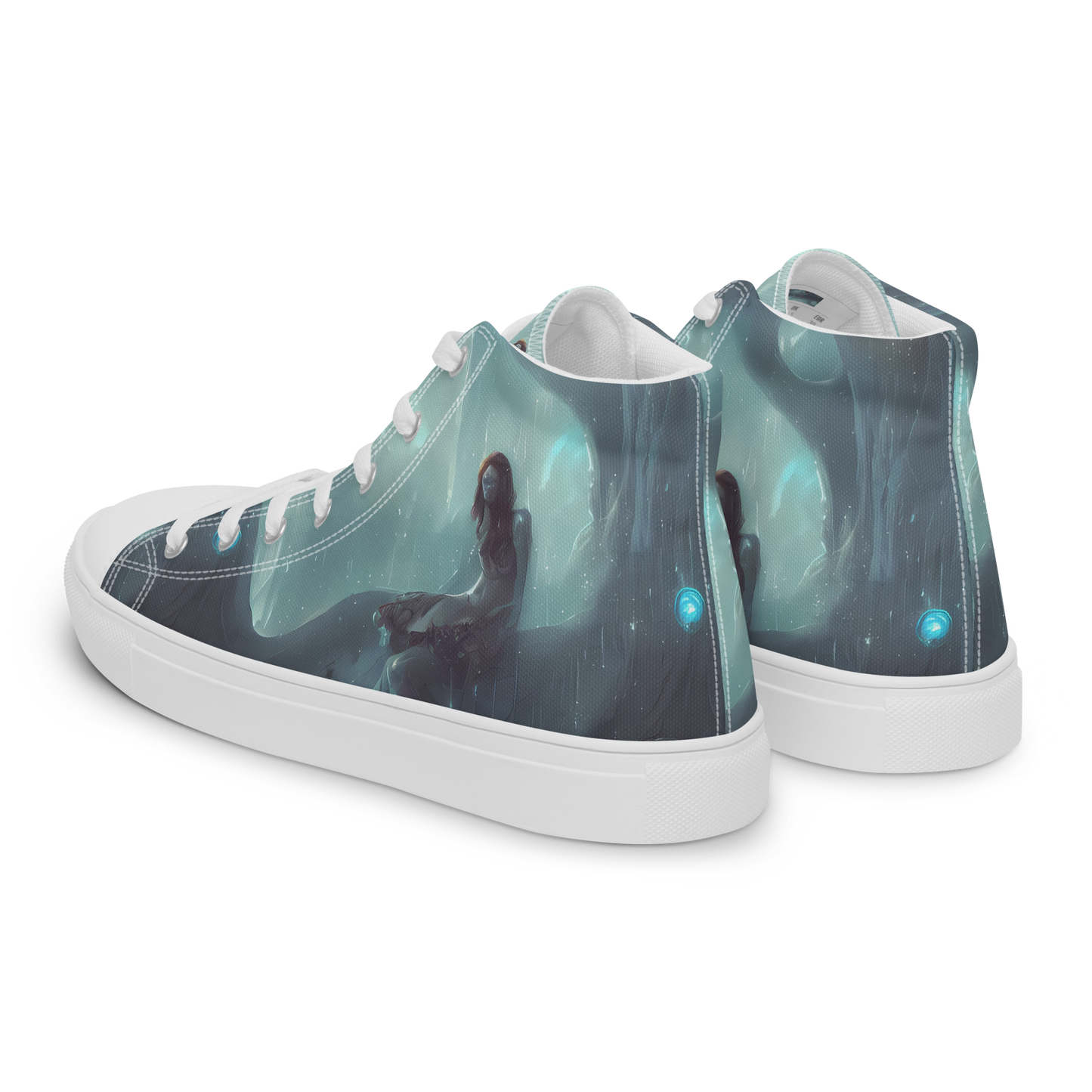 Women's High Top Canvas Shoes - Liquid Serenity