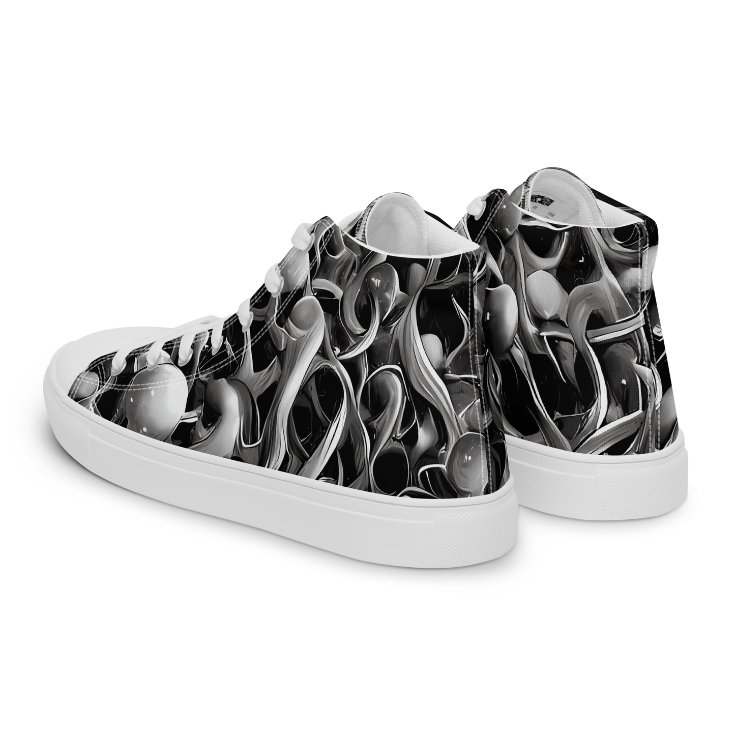 Women's High Top Canvas Shoes - Fluid Monochrome