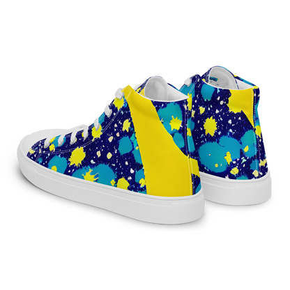 Men's High Top Canvas Shoes - Starburst Splash