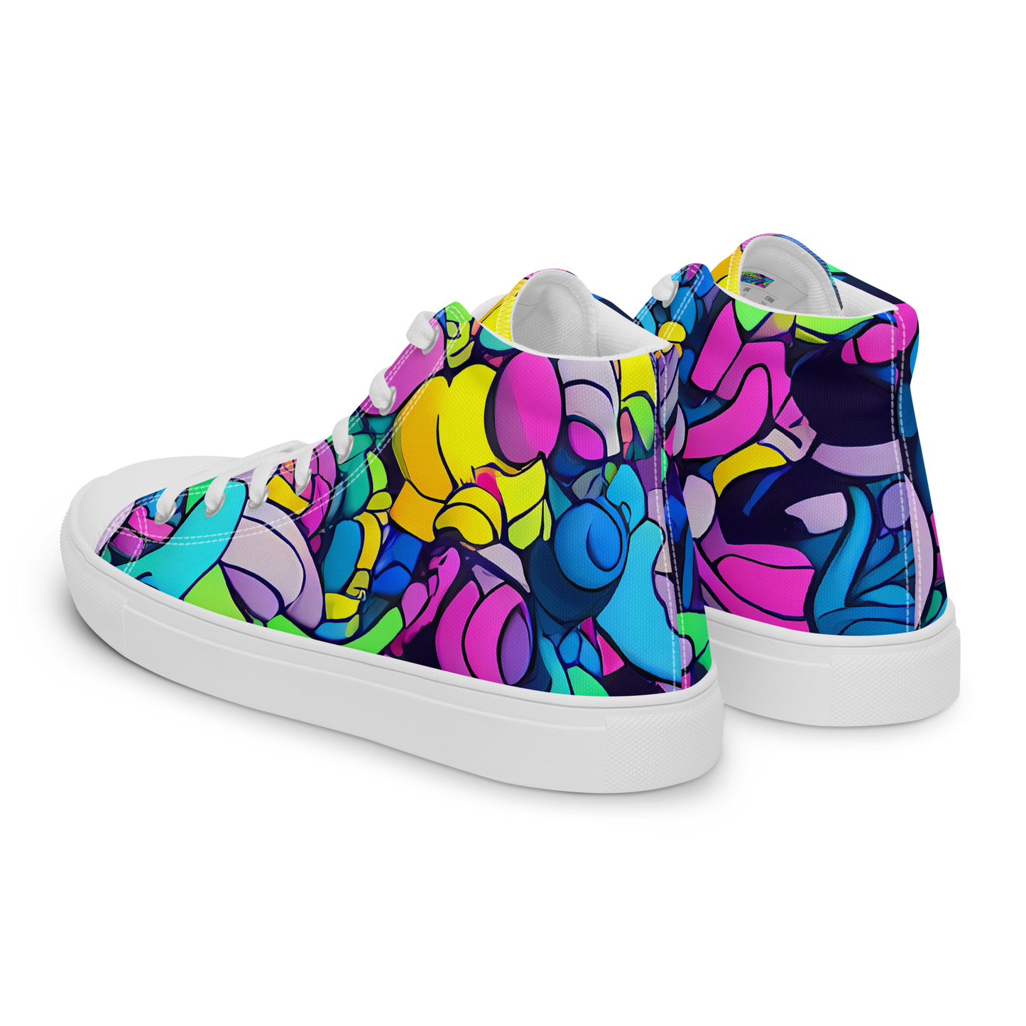 Men's High Top Canvas Shoes - Radiant Revelation