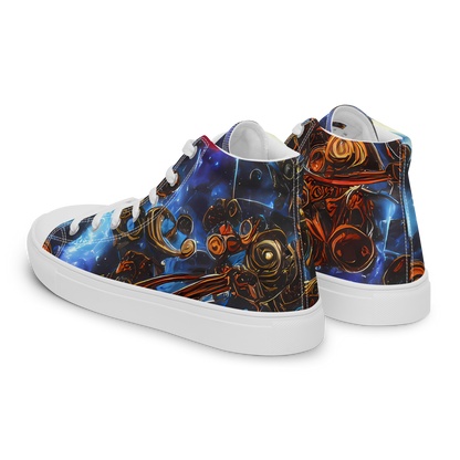 Men's High Top Canvas Shoes - Pimenov's Cosmos