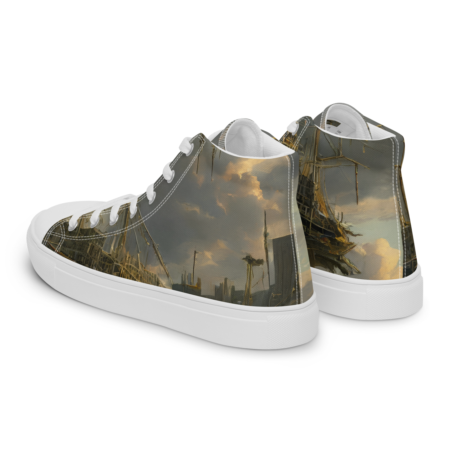 Men's High Top Canvas Shoes - Ethereal Armada