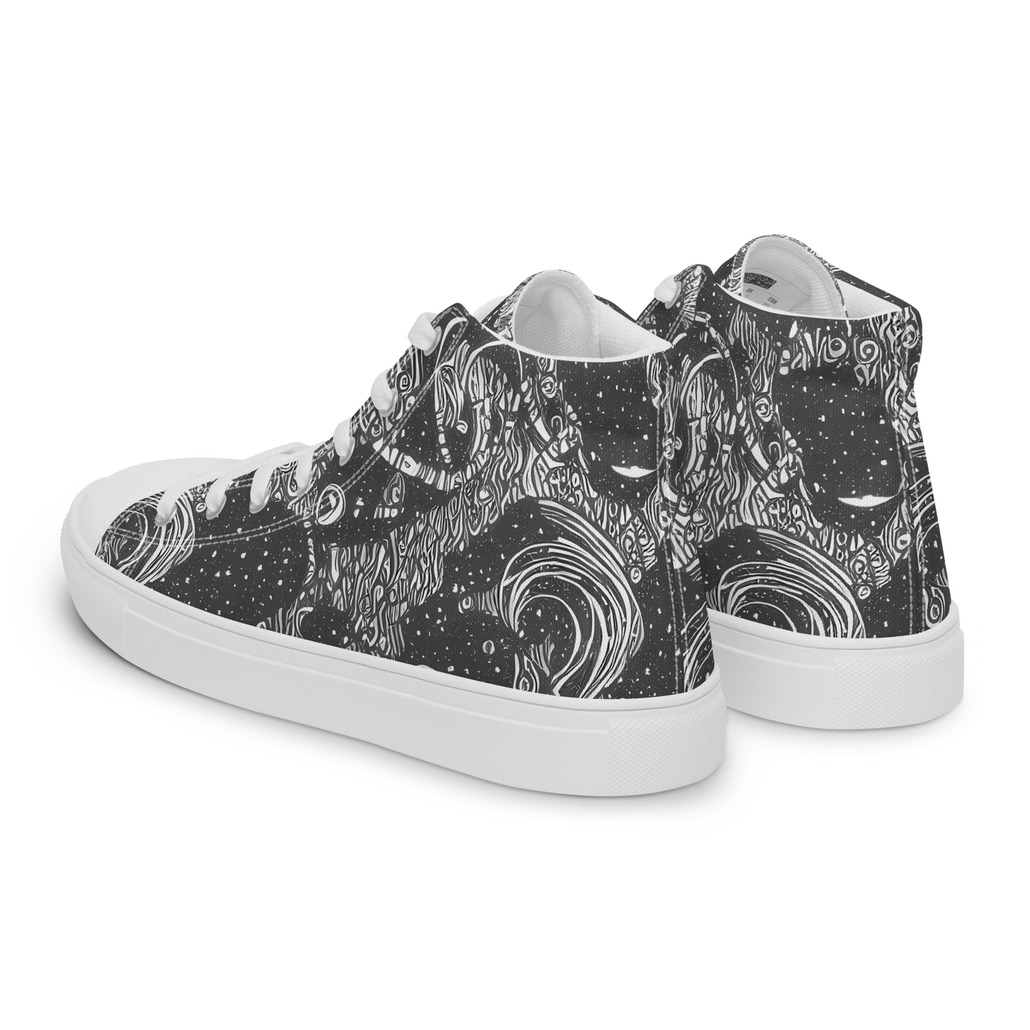 Men's High Top Canvas Shoes - Shadow Reverie