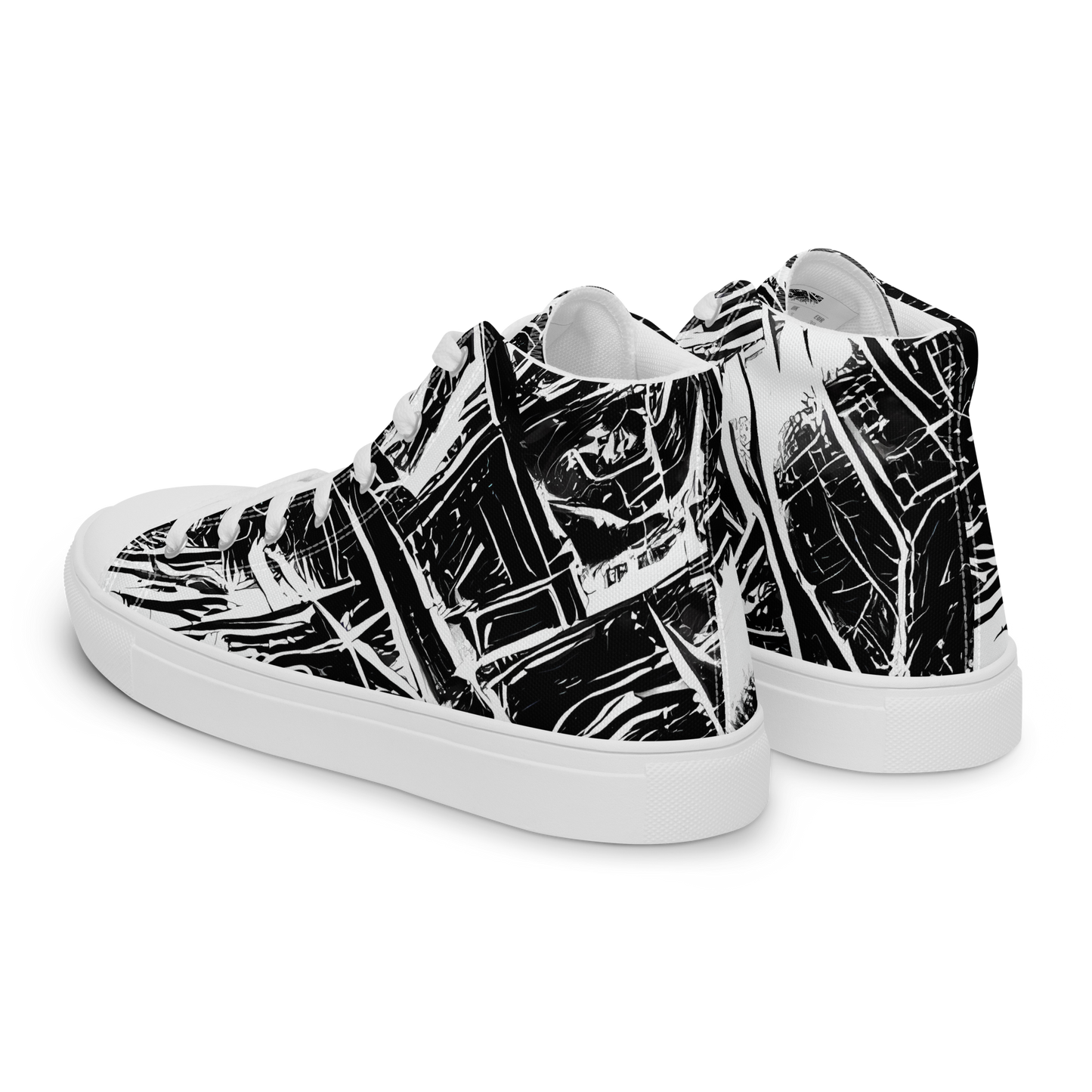 Men's High Top Canvas Shoes - Ferriss Fractals