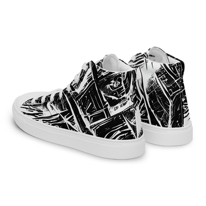 Men's High Top Canvas Shoes - Ferriss Fractals