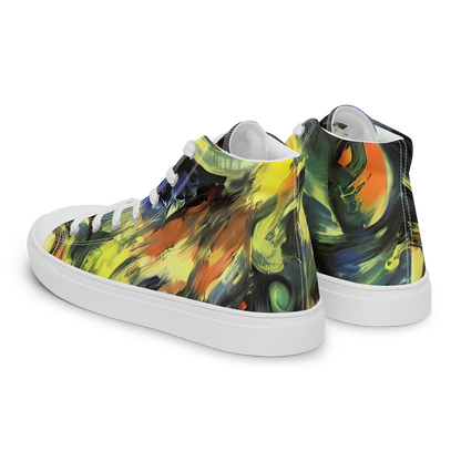 Men's High Top Canvas Shoes - Seve Swirl