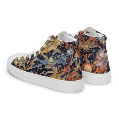 Men's High Top Canvas Shoes - Quantum Symmetry