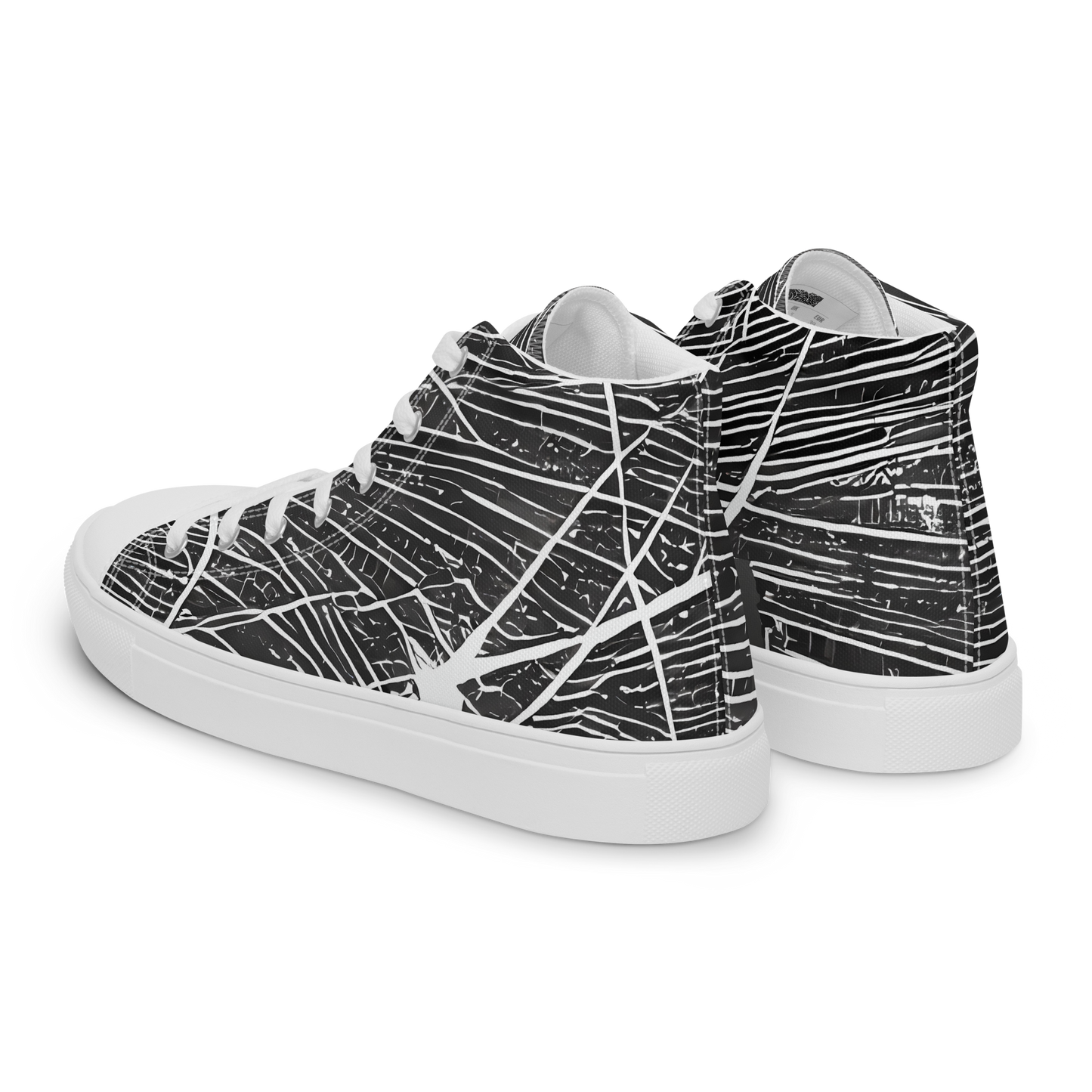Women's High Top Canvas Shoes - Silver Echo