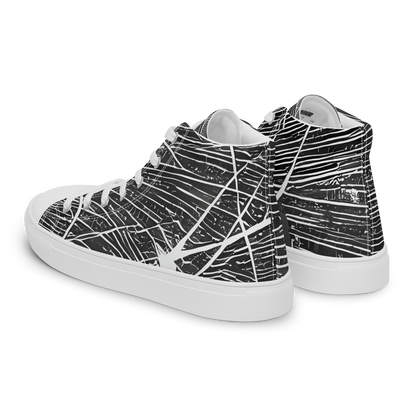 Women's High Top Canvas Shoes - Silver Echo