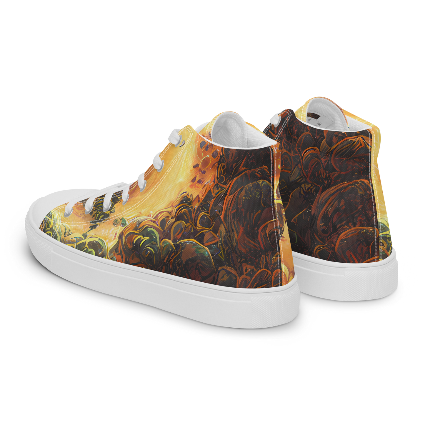 Men's High Top Canvas Shoes - Volcanic Cascade