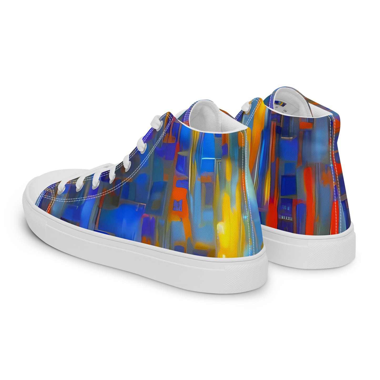 Men's High Top Canvas Shoes - Neoplastique Flow