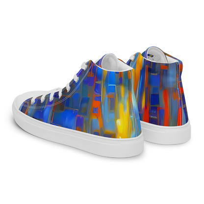 Men's High Top Canvas Shoes - Neoplastique Flow
