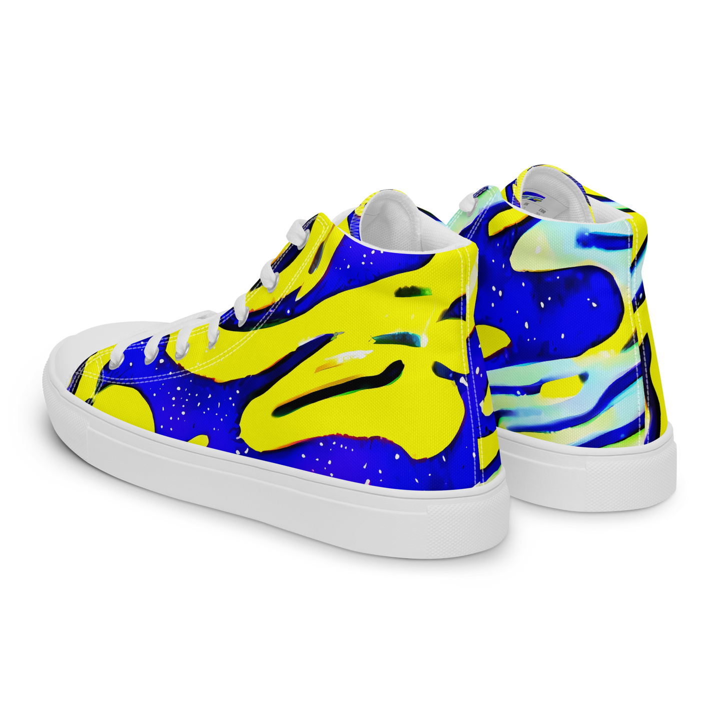 Men's High Top Canvas Shoes - Electric Horizon