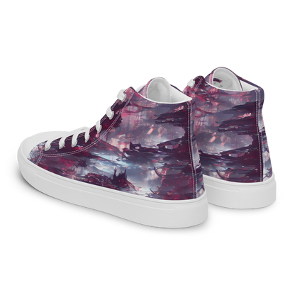 Men's High Top Canvas Shoes - Twilight Fortresses