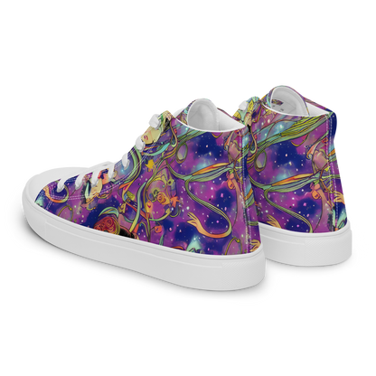 Women's High Top Canvas Shoes - Spiral of Stardust