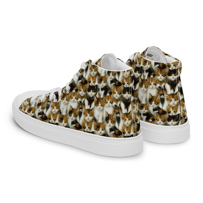 Men's High Top Canvas Shoes - Cuddle Chaos