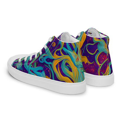 Men's High Top Canvas Shoes - Etherial Entwine