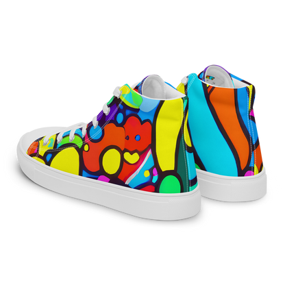 Men's High Top Canvas Shoes - Chromadoodle Junction